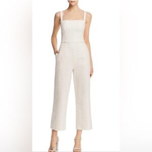 Black Halo Ivory Textured Jumpsuit